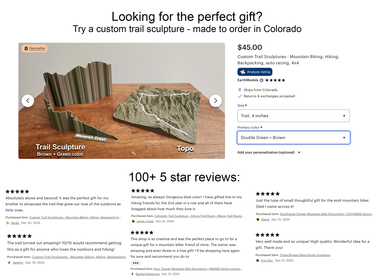 Pikes Peak Ascent and Marathon Sculpture - Trail Style