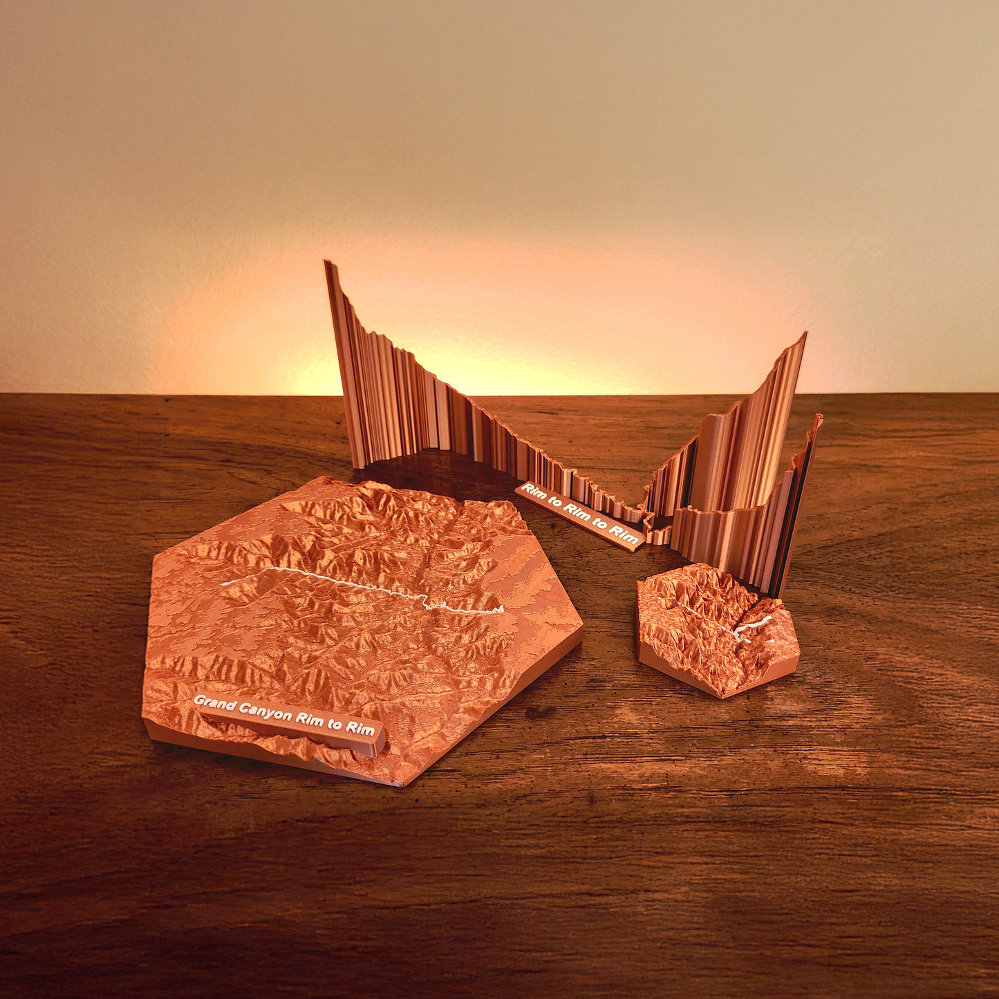 Pikes Peak Ascent and Marathon Sculpture - Topo Style