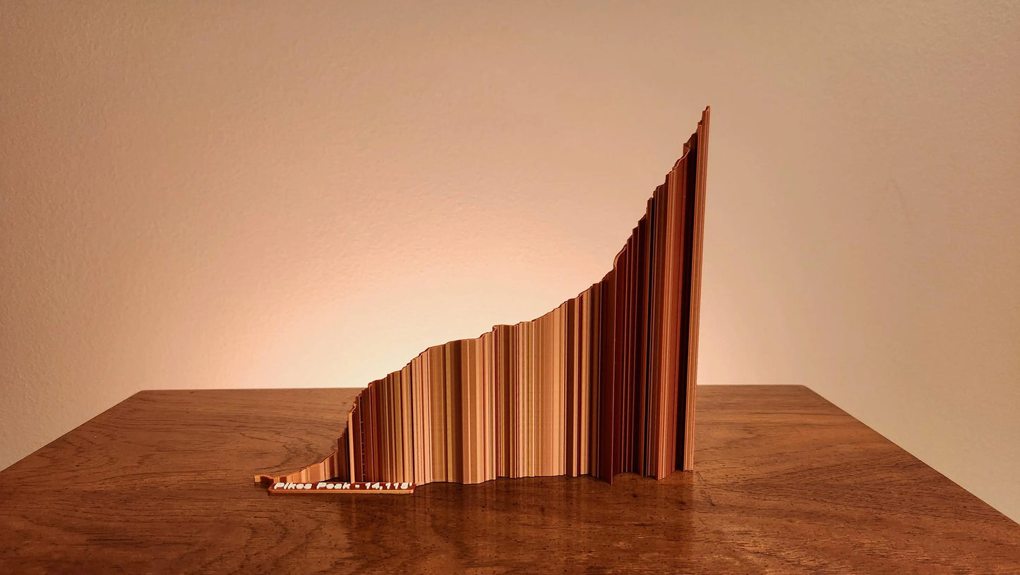 Pikes Peak Ascent and Marathon Sculpture - Trail Style