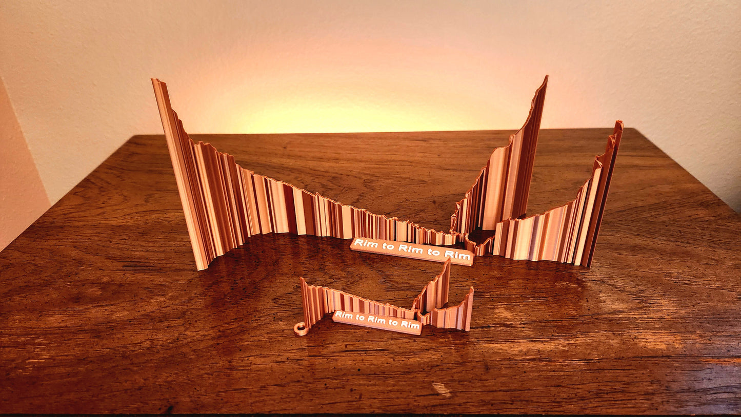 Trail Sculpture - Grand Canyon Rim to Rim to Rim (R2R2R) - South Kaibab, Bright Angel, North Kaibab