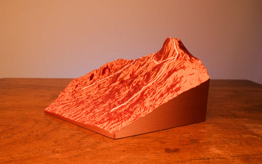 Kilimanjaro Machame Route Sculpture - Topo Style