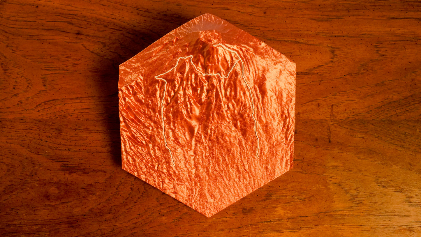 Kilimanjaro Machame Route Sculpture - Topo Style