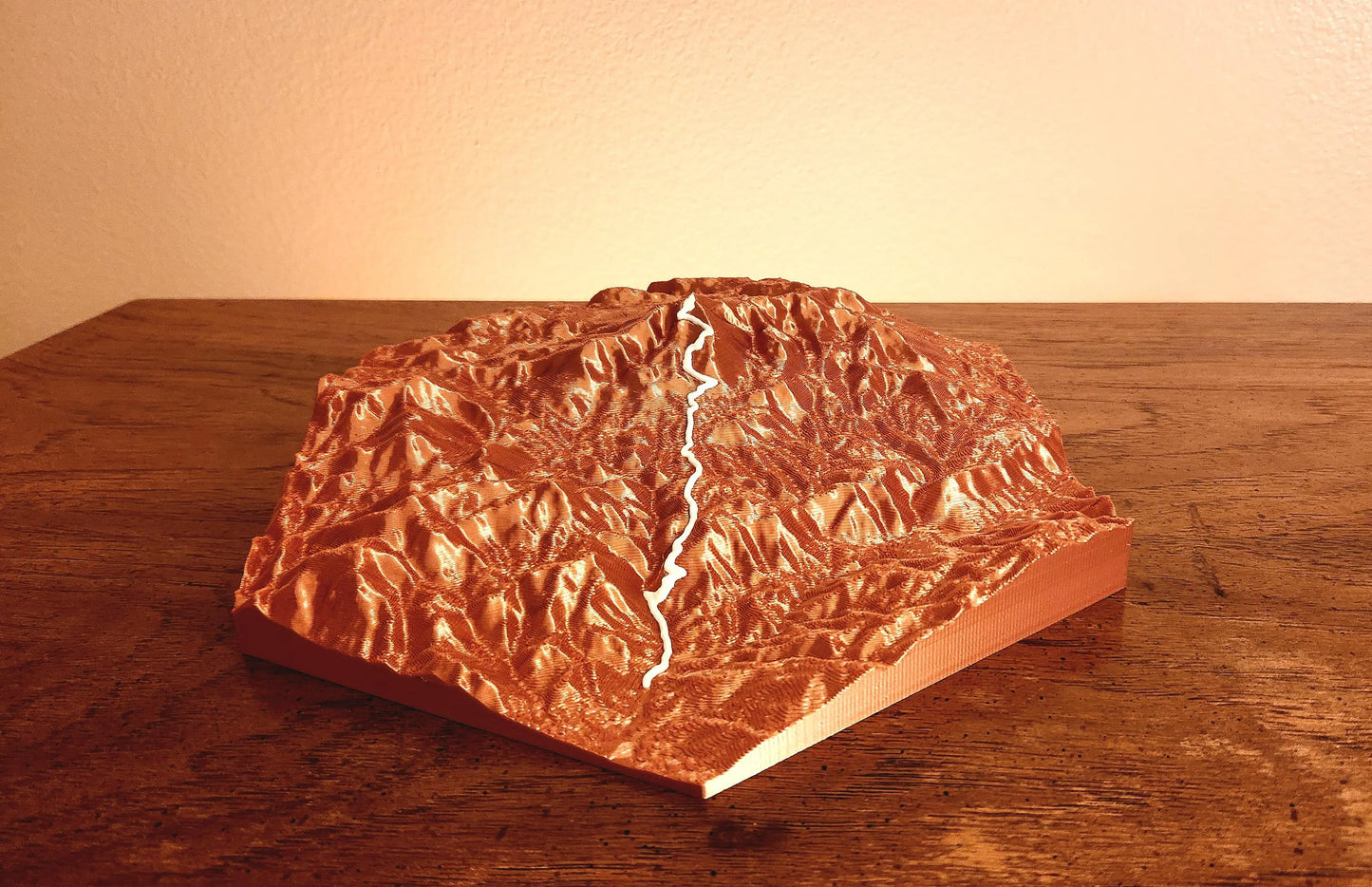 Pikes Peak Ascent and Marathon Sculpture - Topo Style